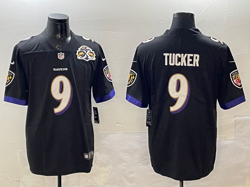 Men Baltimore Ravens #9 Tucker Black Second generation 2024 Nike Limited NFL Jersey style 3